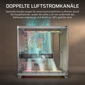 Carcasa PC CORSAIR AIR 5400 RS-R ARGB, Dreikammer Design, Alb - Img 4