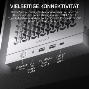 Carcasa PC Corsair Frame 4000D, Mid-Tower, Alb, Modulara, Flux de Aer Ridicat - Img 7