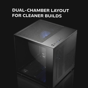 Carcasa PC Mars Gaming MC-Cube, MicroATX, Ultracompacta, Neagra - Img 6