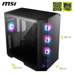 Carcasa PC MSI MAG PANO 100R PZ ATX, 4 ventilatoare ARGB, USB 20Gbps - Img 2