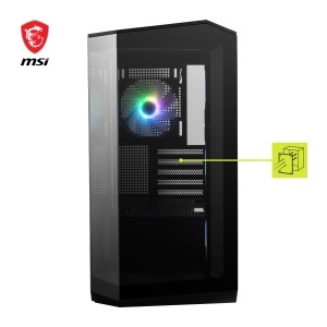 Carcasa PC MSI MAG PANO M100R PZ, mATX, 4 ventilatoare ARGB, USB Type-C - Img 2