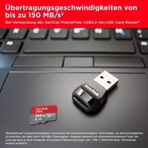 Card de memorie SanDisk Ultra microSDXC 256 GB, UHS-I, Full HD, 150 MBs - Img 3