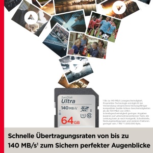 Card de memorie SanDisk Ultra SDXC UHS-I 64 GB, 140 MBs, Full HD - Img 4
