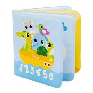 Carte de baie Chicco pentru copii 6-36 luni moale interactiva cu ilustratii care se coloreaza in apa
