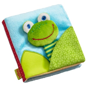 Carte din material textil HABA Zauberfrosch cu efecte tactile si oglinda, pentru bebelusi - Img 1
