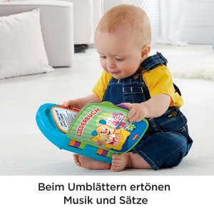 Carte electronica muzicala Fisher-Price CDH40, 3 butoane, pentru bebelusi, 6 luni - Img 4