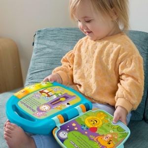Carte muzicala Fisher-Price cu 5 cantece, lumini si sunete, pentru bebelusi - Img 2