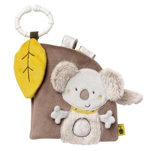 Carte senzoriala pentru bebelusi Fehn Koala cu sunete si oglinda prindere universala