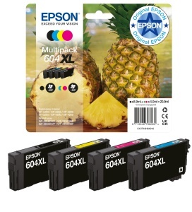 Cartus de cerneala Epson 604XL, 4 culori, 1x 8,9 ml negru, 3x 4 ml colorat