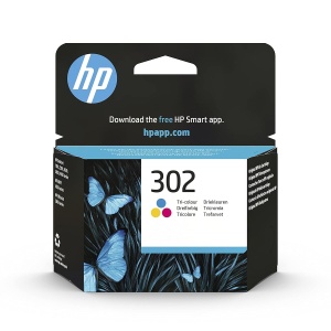 Cartus de cerneala original HP 302 F6U65AE, tricolor, pentru imprimante HP