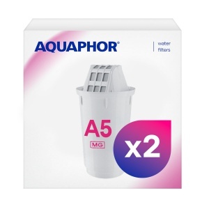 Cartus Filtru AQUAPHOR A5 Pack 2 cu Magneziu, 350l, Compatibil cu Provence, Prestige, Smile
