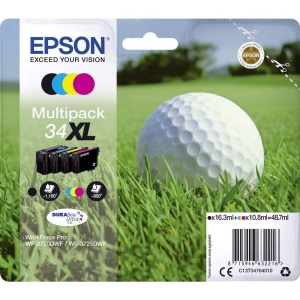 Cartus Original Epson C13T34764010 pentru WF-3720DWF, WF-3725DWF, 4 culori