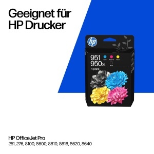 Cartuse Cerneala HP 950XL951 - Negru, Cyan, Magenta, Galben, Capacitate Mare - Img 3