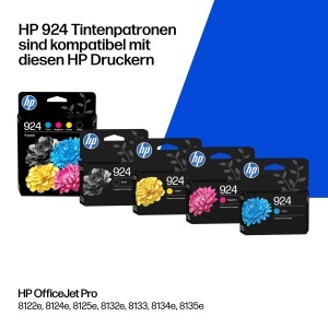 Cartuse imprimanta HP 924, Negru, Cyan, Magenta, Galben, Multipack - Img 2