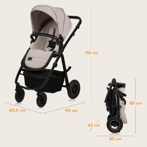 Carucior 2-in-1 LIONELO AMBER PLUS pentru copii, 0-4 ani, max 22kg - Img 13