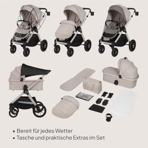 Carucior 2 in 1 Lionelo Layla cu Babywanne si Sportsitz, 0-4 ani, pana la 22 kg - Img 11
