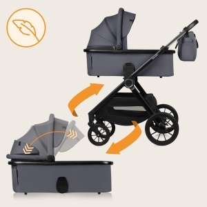 Carucior 2 in 1 LIONELO LAYLA cu suport pentru nou-nascuti si sport, max 22 kg - Img 3