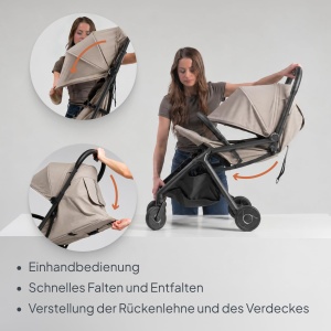 Carucior 2 in 1 Lionelo Sia Flex, ultrausor, 0-4 ani, 22 kg - Img 7