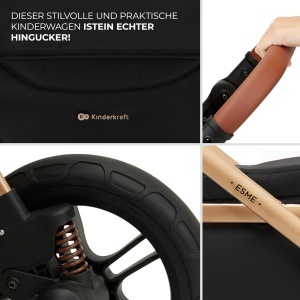 Carucior 3 in 1 Kinderkraft ESME cu scaun auto i-Size, pliabil, Negru - Img 14