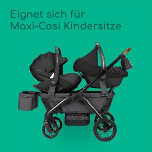 Carucior Bebeconfort Helios 2-in-1 pentru 0-4 ani, 2 locuri, All-Terrain, Mineral Graphite - Img 7