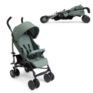 Carucior Chicco Echo Lite, pentru nou-nascuti, ajustabil, verde