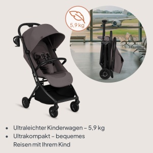 Carucior compact Lionelo Sia, ultraleicht, 5.9 kg, cu suport pentru pahar - Img 3