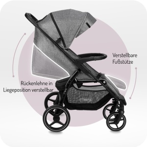 Carucior copii MoMi MIYA, 5 puncte de siguranta, 22 kg, cu accesorii - Img 6