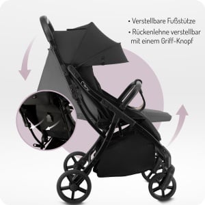 Carucior copii MoMi PAOLA, pliabil automat, greutate maxima 22 kg, roti cu amortizare - Img 6