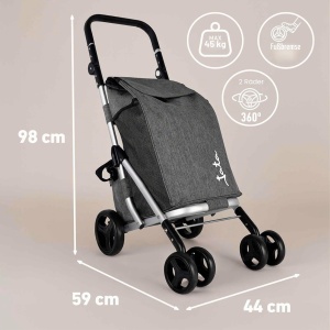 Carucior de cumparaturi JATA HCAR2502, 40 l, 4 roti, design pliabil - Img 2