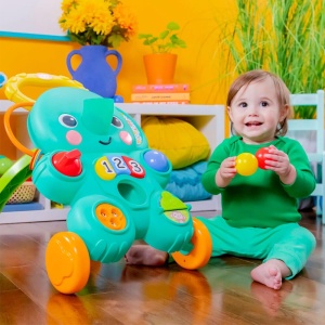 Carucior de joaca Bright Starts Stroll n Roll 2-in-1 cu muzica si lumini - Img 6