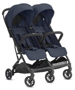 Carucior gemeni Inglesina Twin Sketch, ultracompact, albastru, pana la 15 kgcopil