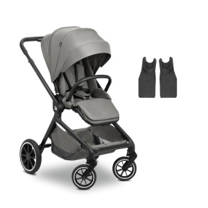 Carucior Hauck Move N Care Dark Grey Pliabil Roti All-Terrain UPF 50