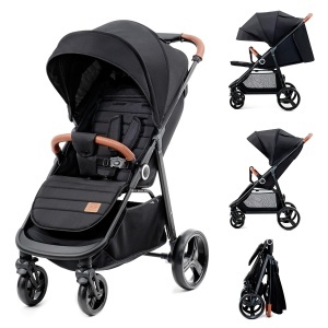 Carucior Kinderkraft GRANDE PLUS, pentru copii de la nastere pana la 22 kg, negru