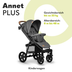 Carucior Lionelo Annet Plus pentru copii, pana la 22 kg, cu suport pentru picioare - Img 2