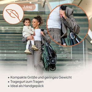 Carucior Lionelo Bess pentru copii 0-4 ani, 22 kg, 360 roti pivotante, usor - Img 2
