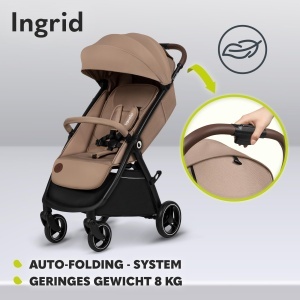 Carucior LIONELO INGRID pentru copii pana la 22 kg, cu roti EVA si sistem de pliere rapida - Img 7