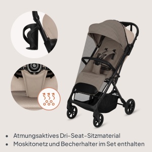 Carucior Lionelo Tansi pentru calatorii, 22 kg, compact, cu sistem de pliere - Img 8