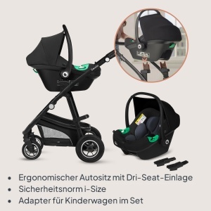 Carucior multifunctional Lionelo Bianka 3 in 1 pana la 22 kg sistem pliabil roti 360deg cu amortizoare - Img 9