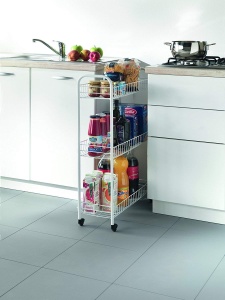 Carucior multifunctional Metaltex 341403, 3 etaje, 56x23x84 cm, design ingust - Img 4
