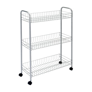 Carucior multifunctional Metaltex 341503039 3 etaje 56x23x84 cm, rezistent la rugina - Img 1