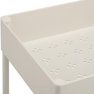 Carucior multifunctional Relaxdays, 2 etaje, alb, 38x39,5x21,5 cm - Img 5