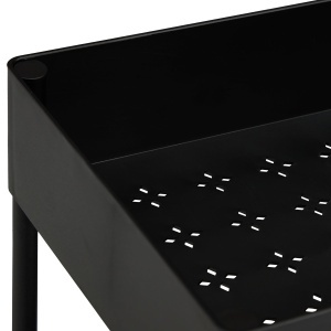 Carucior multifunctional Relaxdays, 3 etaje, negru, 65 x 39,5 x 21,5 cm - Img 5