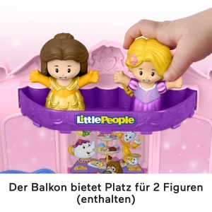 Carucior muzical pentru copii Fisher-Price Little People, cu figurine Disney Princess - Img 5