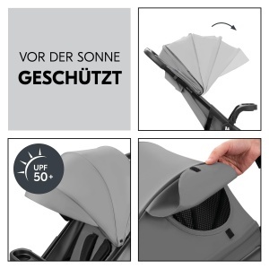 Carucior pentru copii Hauck Shop N Care, Pannensicher, Culoare Gri, Greutate 8.5 kg - Img 8