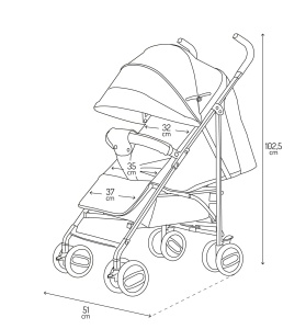 Carucior pentru copii MoMi AKIRA, 5 puncte de siguranta, 8 kg, cu protectie ploaie - Img 8