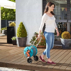Carucior pentru furtun GARDENA CleverRoll S, depozitare compacta, utilizare usoara - Img 3