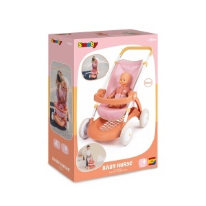 Carucior pentru papusi Smoby Baby Nurse, inaltime maner 58 cm, pentru papusi de pana la 42 cm - Img 4