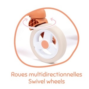 Carucior pentru papusi Smoby Baby Nurse, roti multidirectionale, cadru metalic, pentru papusi pana la 42 cm - Img 3