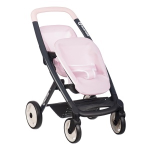 Carucior pentru papusi Smoby Maxi-Cosi Zwillings - pentru 2 papusi de max. 42 cm, cu roti pivotante