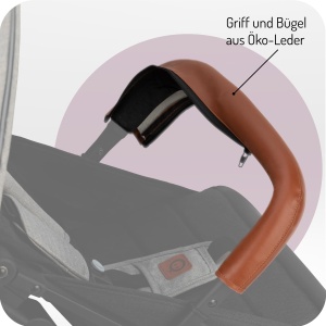 Carucior pliabil MoMi ESTELLE pentru copii pana la 15kg, 7.5kg, cu functie de relaxare - Img 5